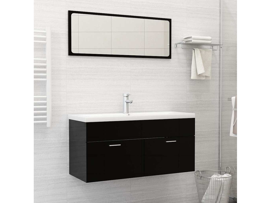 Vidaxl Lavatório Embutido C/ Torneira 101x39x18 Cm Cerâmica Branco
