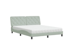 Bed, Beds Vidaxl Cinzeto Veludo (160 X 200 Cm)