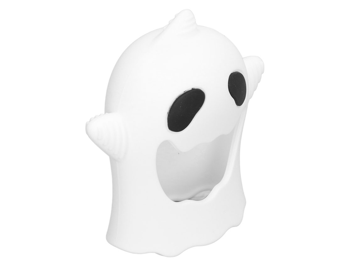 Primerox luva de Dentição Fantasma Halloween Bebê Silicone Macio Branco Brinquedo de Morder Cute