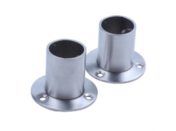 Suporte De Rail De Aço Inoxidável Prata Para Tubo De 25mm, Ideal Para Banheiro, Quarto E Cozinha - 2 Unidades