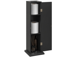 Porta papel Higiênico de 3 Níveis com Dispensador de Papel, Ideal para Espaços Pequenos, Preto. VISTA