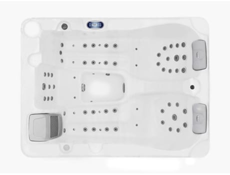 Bañera de Hidromasaje de 3 Plazas Blanco Perlado Con Cubierta 65 Chorros Ancho 210 X Prof. 158 X Alt. 73 Cm Sistema Balboa Fidji Vi VOGUE SPA