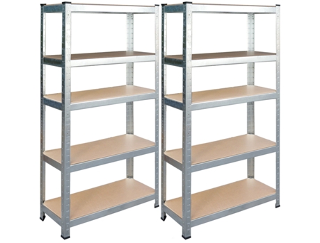 Prateleira De Armazenamento Em Metal - Conjunto De 2, 180 X 90 X 40 Cm - Humberg Hr-812