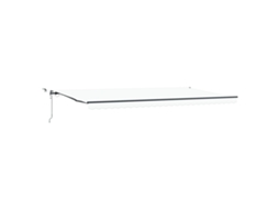Toldo Retrátil Automático Com Led Branco Vidaxl Branco Poliéster (600 X 350 Cm)