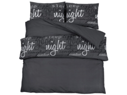 Duvet Cover Set, Duvet Cover Sets Vidaxl Preto Algodão (260 X 240 Cm + 65 X 65 Cm)