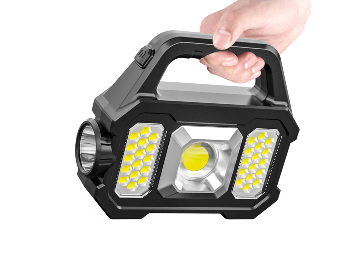 Lanterna Portátil Para Camping Pesca Com Painel Solar Recarregável Usb Modos Múltiplos Alta Brilho