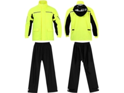 Macacão De Chuva Refletivo Para Motociclismo Masculino Com Capuz.