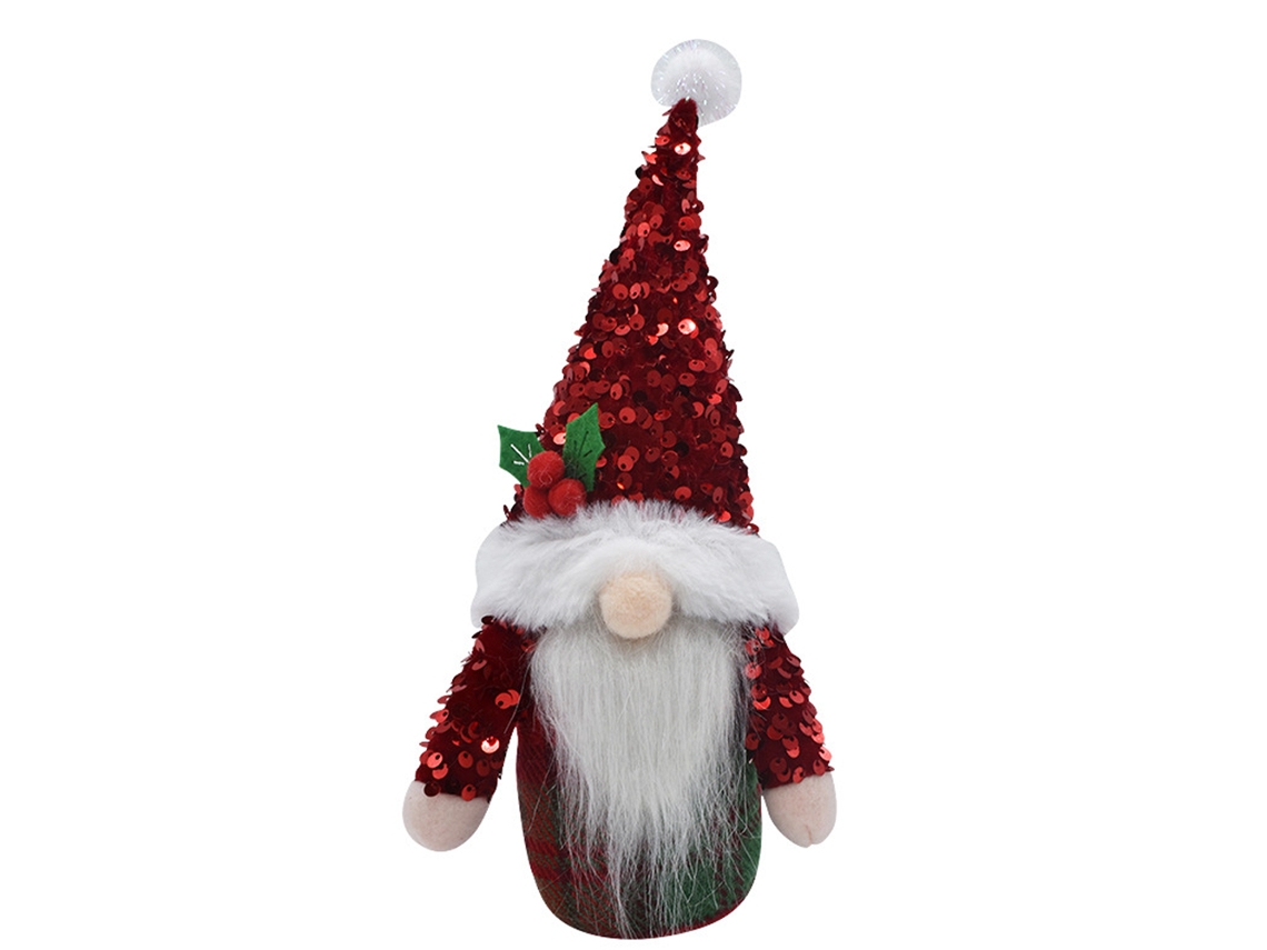 Elfo de Natal Sem Rosto Enfeite de Gnomo de Pelúcia Feito À Mão para Decoração de Casa