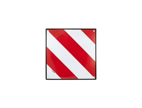 Placa Metálica Carga Pendente 50x50 Cm Vermelho E Branco, Alta Durabilidade E Visibilidade Logui