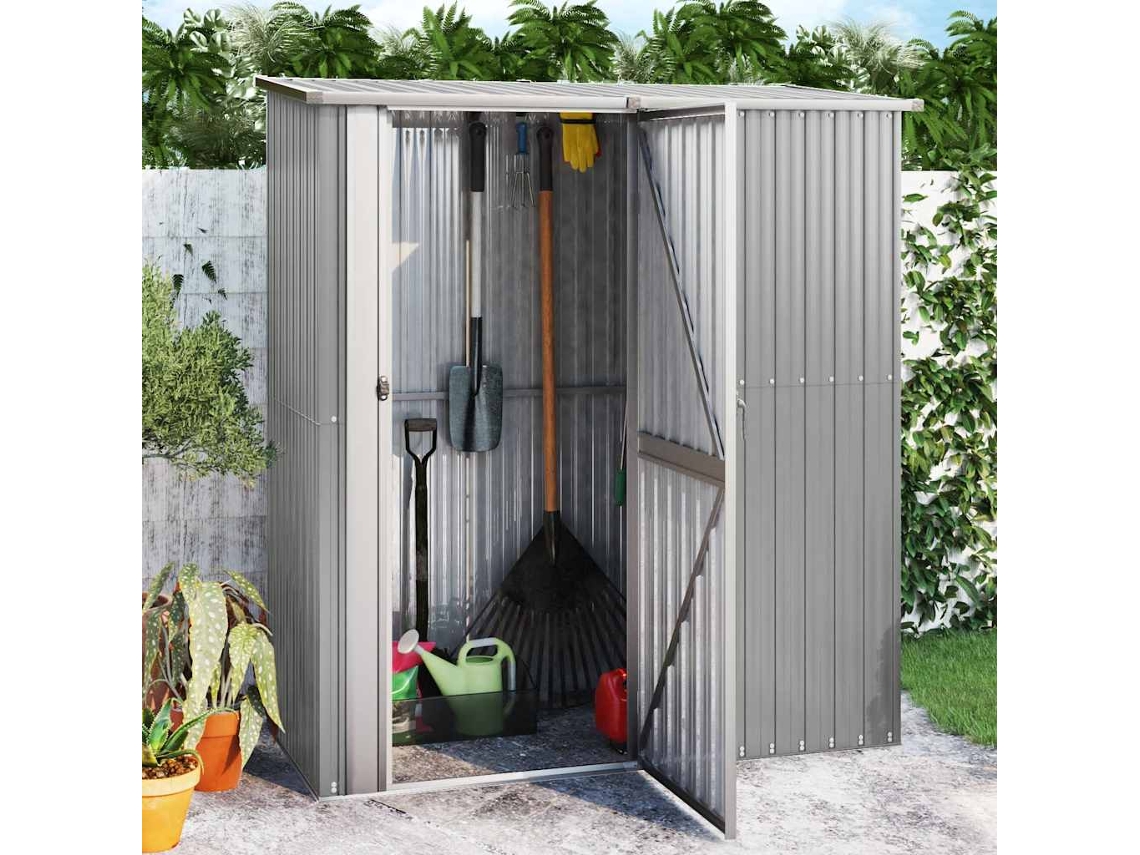 Vidaxl Abrigo De Jardim 180,5x97x209,5 Cm Aço Galvanizado Cinzento