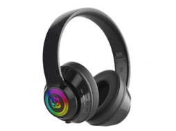 Auscultadores Bluetooth Montados na Cabeça Hd Redução de Ruído Subwoofer Sem Fio Luminous Gaming Preto Piano