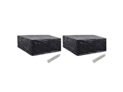Vidaxl Capas Para Mobiliário De Jardim 2 Pcs 10 Ilhós 260x260x90 Cm