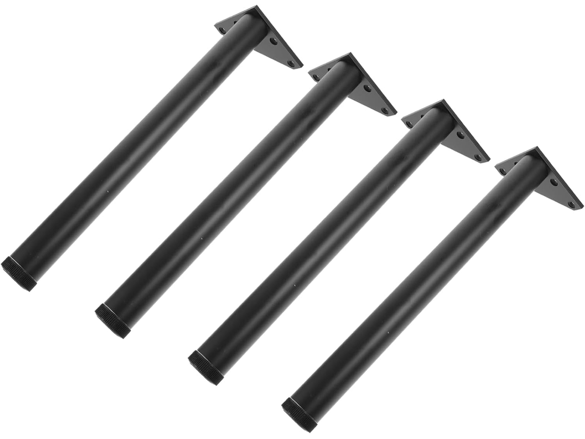 Kallory Conjunto De 4 Pés Metálicos Modernos Triangulares Para Móveis, Ideais Para Armários, Estantes E Sofás
