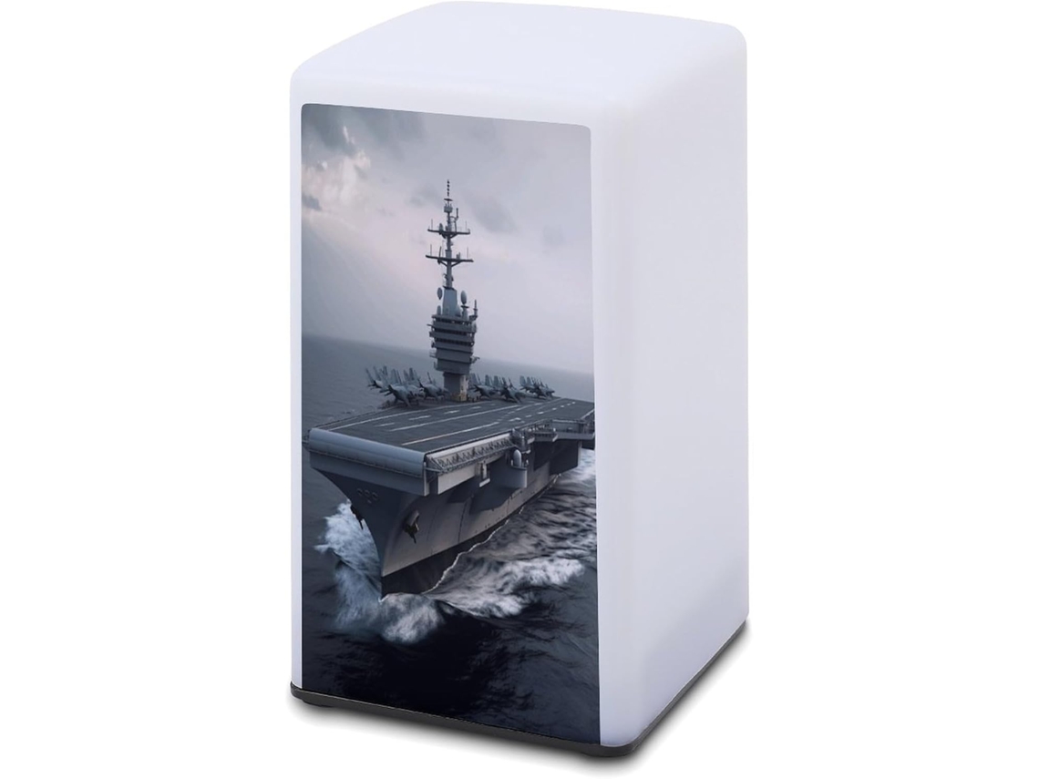 Luminária De Mesa A Bateria Com Estampa Porta Aviões, Ideal Para Leitura Em Escritórios E Quartos, Protegendo A Visão E