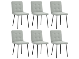 Dining Chair, Dining Chairs Vidaxl Cinzeto Veludo (n/a)