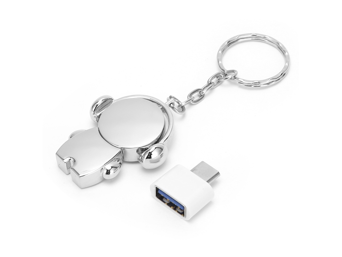 2026 memoria Usb 2.0 128gb Pendrive Metal Cartoons para Carro e Computador Acessórios Presente Prata Lua