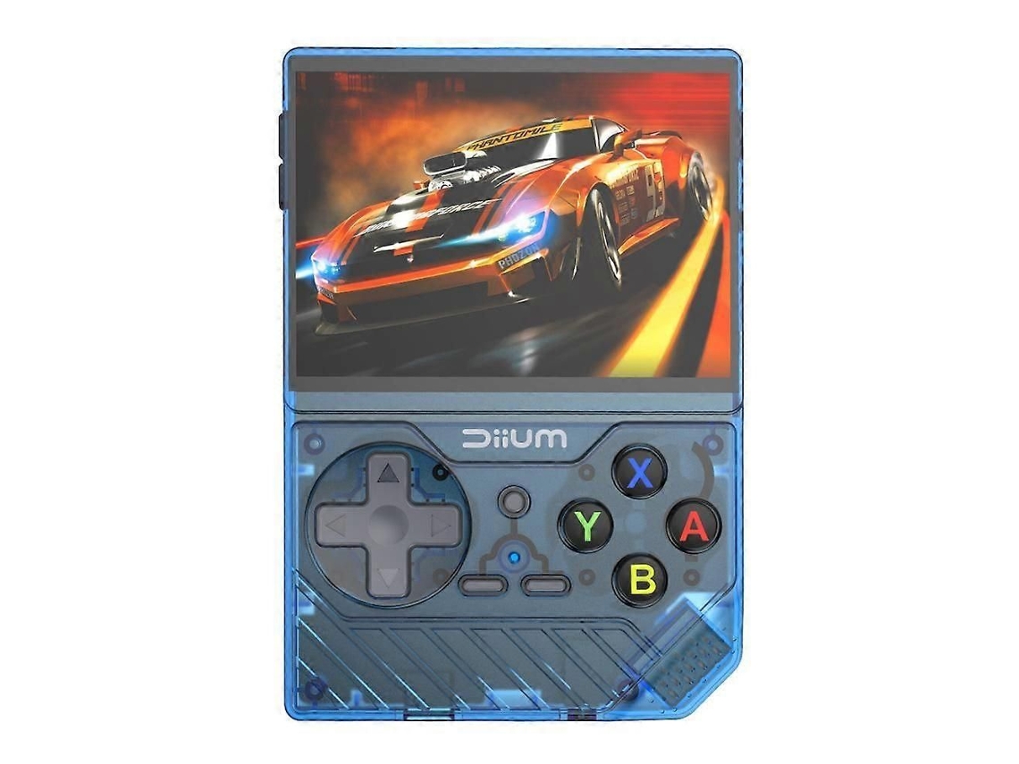 D008 Console de Jogos Portátil Retrô Hd 3,5 Polegadas, 64 Gb, Azul Transparente GOKOCO