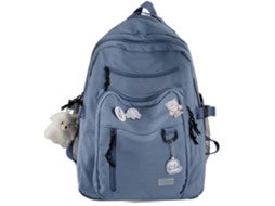 Mochila Elegante Para Estudantes Na Cor Azul Com Lindos Enfeites De Acrílico. Olysi Shop