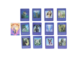 Mali 44 Cartas de Tarot com Papel Holográfico Jogo de Divinação Jogo de Tabuleiro