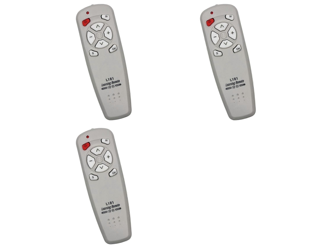 Controle Remoto Universal Infravermelho 3x Com 8 Teclas Grandes E Função Aprendizagem Para Tv, Cd, Dvd E Ventilador.