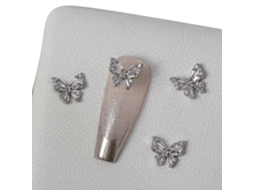 Unhas De Borboleta, Strass, Unhas Brilhantes, Diamantes, Pregos De Metal, Joias Para Decoração De Unhas, Joias Para Unhas Hengrongshen