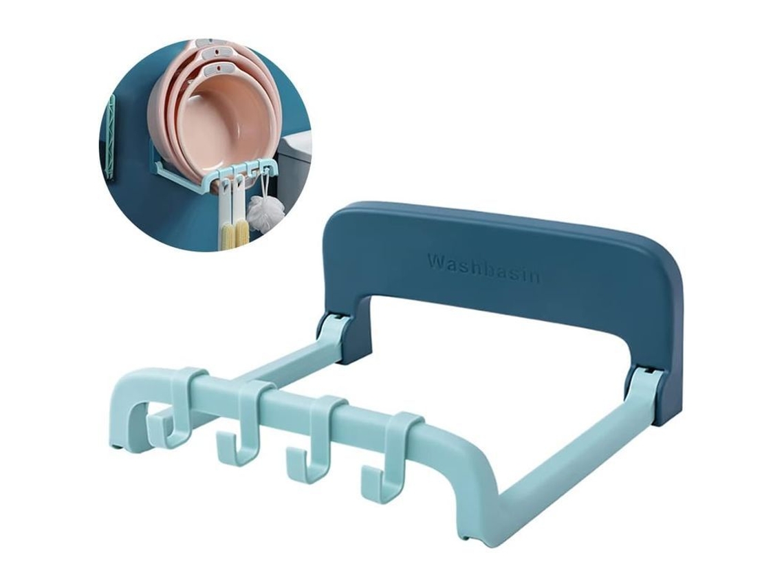 2026-linjou Suportes De Lavabo Plegáveis Sem Furar Com Gancho, Adesivo Resistente 5kg, Abs Ecológico, Para Cozinha E Banheiro