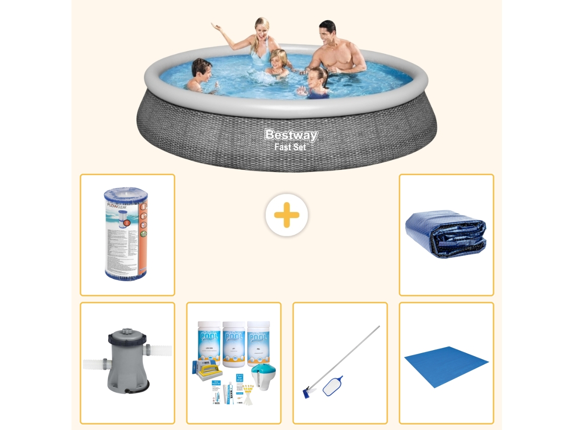 Bestway Piscina Bestway Fast Set Redonda - 396x84 Cm - 7-peças S21455