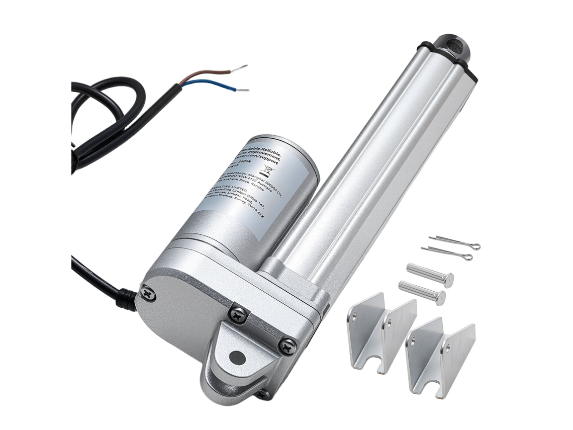 Atuador Linear 12 V 152,4 Mm 3000 N Ip65 Prata 5 Mm/s Impermeável Vevor