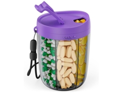Organizador de Comprimidos CHRUI 6 Vitaminas Anti mistura Sem Bpa (violeta)