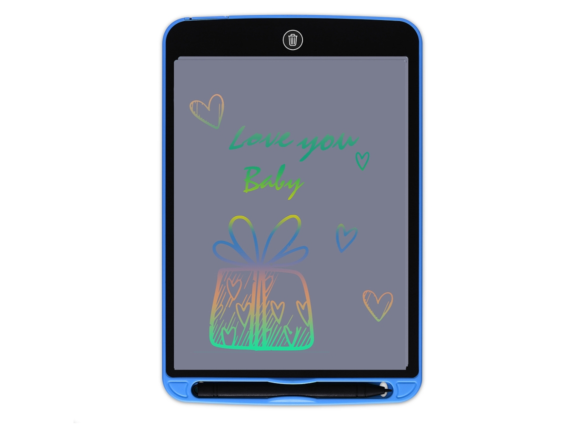 Raum-tablet Lcd De Escrita 10 Polegadas Apagável Reutilizável Com Estilo Para Crianças E Adultos Azul