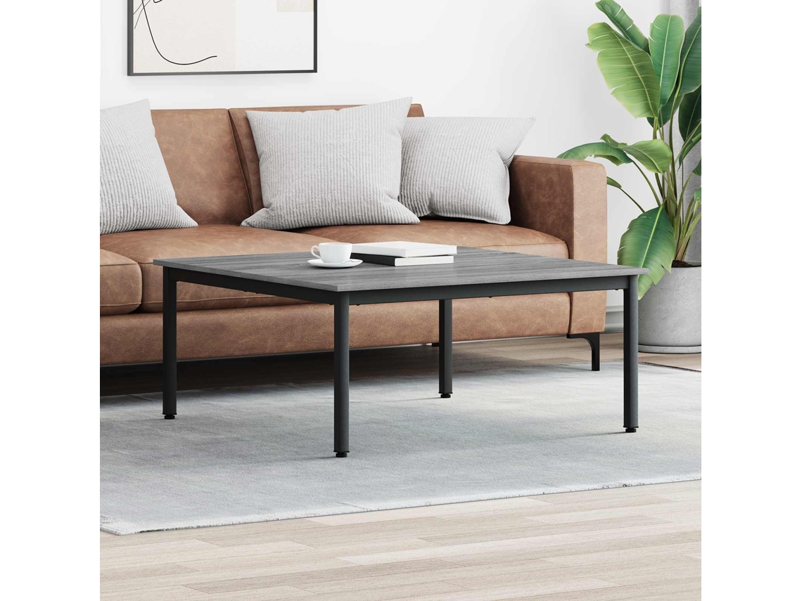 Vidaxl Mesa De Centro Cinza Sonoma 100 X 100 X 45 Cm