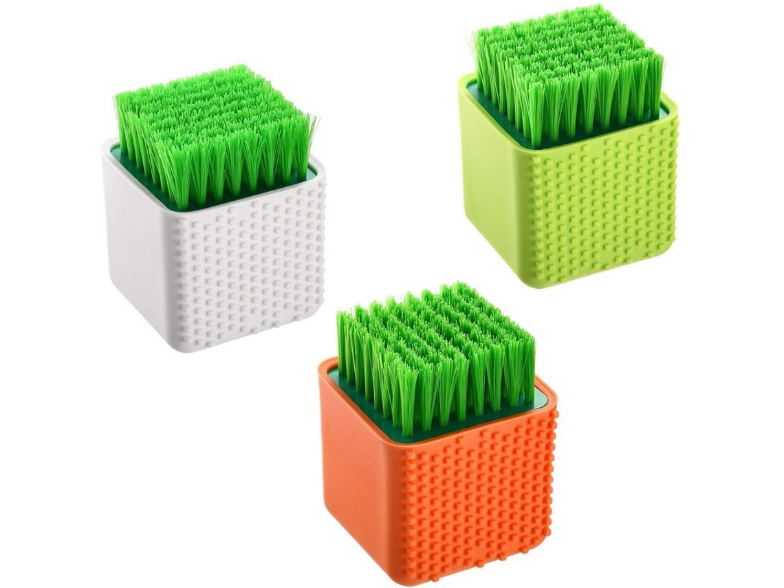 2026 linjou 3 Escovas de Silicone para Roupas Multifuncionais Escova de Lavanderia para Manchas