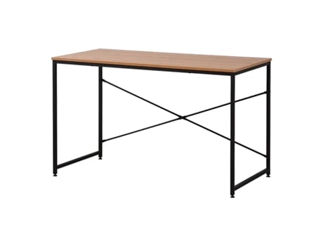 Secretária EDM 75195 (Preto - Madeira - Metal)