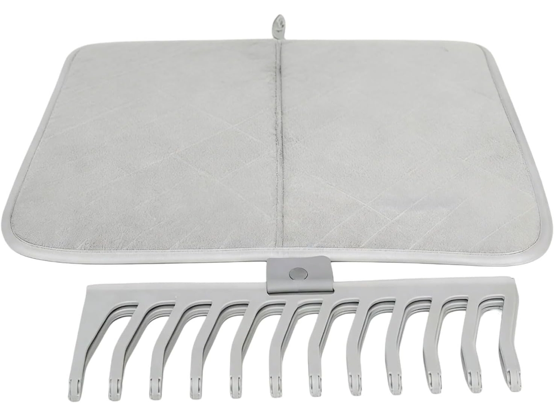 Tapete De Secagem Dobrável, Bandeja Escorredora De Bancada, Ideal Para Pratos, Copos E Utensílios De Cozinha, Escorredor