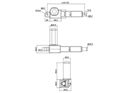 Atuador Linear Elétrico 800n 10mm/s 100mm Dc24v