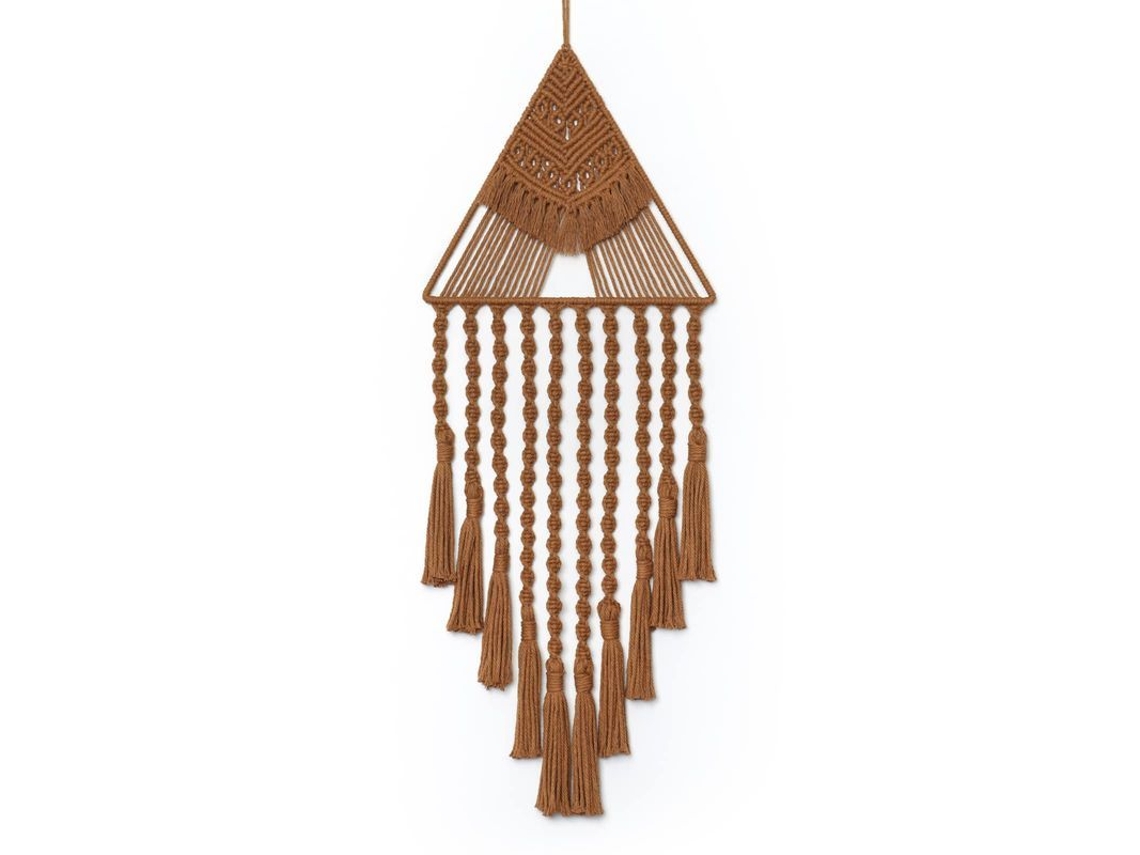 Pendente de Parede Nova Line, Macramê com Arco de Sonhos, Decorativo, Estilo Boho
