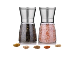 CONJUNTO PREMIUM AQUAFORGE de moedores sal e pimenta, 19cm, ajustáveis
