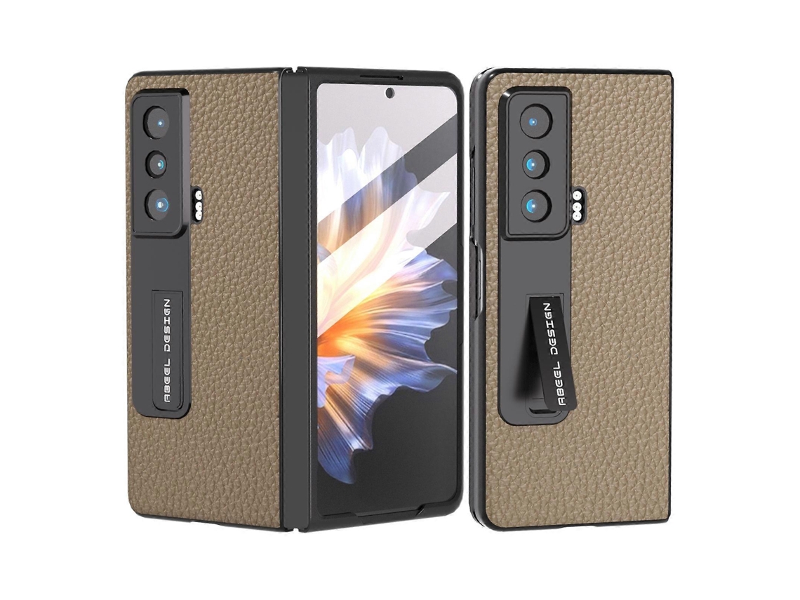 Capa De Celular Integrada Em Couro Com Textura De Lichia E Suporte Para Honor Magic Vs