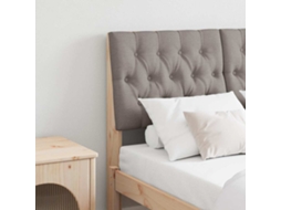 Vidaxl Cabeceira Estofada Cinzento-acastanhado 120 Cm