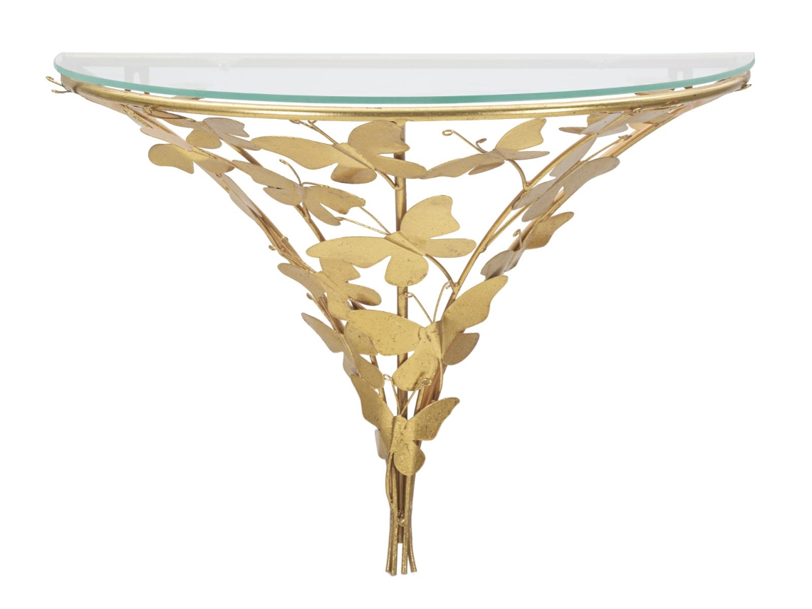 Mesa De Cabeceira De Parede Borboletas Cm 44,5x24,5x34,5