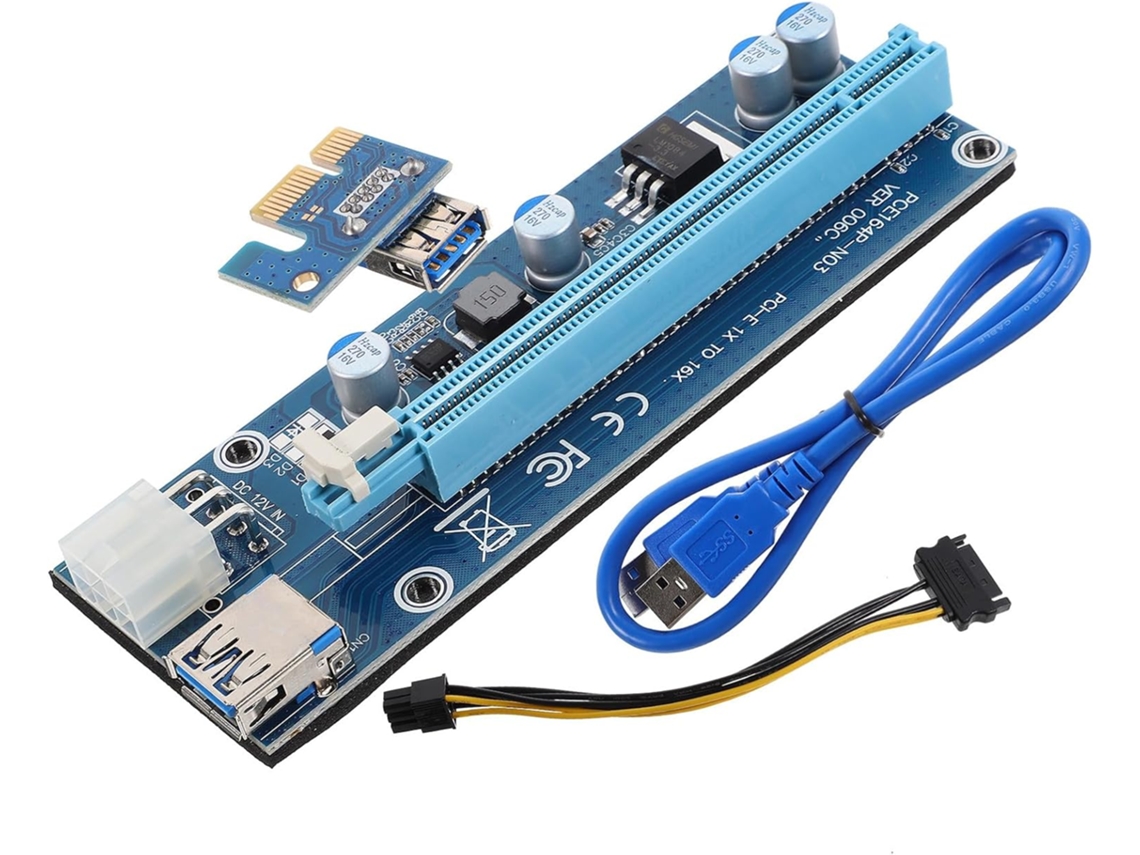Placa De Expansão Pcie X16 Para Gpu Externa, Azul, Placa De Circuito Impresso Eletrônica