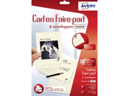 10 Folhas de Postal AVERY Ivoire