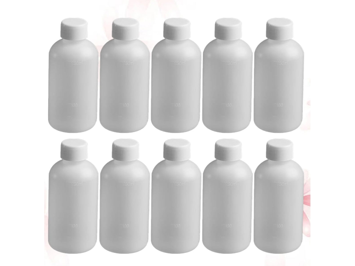 Frasco De Plástico De 250 Ml Com Gargalo Estreito, Resistente A Ácidos E Álcalis.