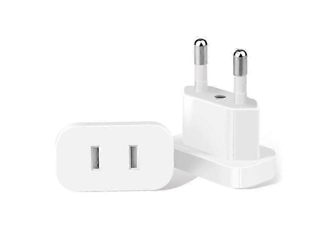 Adaptador De Tomada Dos Eua Para A Ue, Carregador De Viagem, Conversor De Tomada Elétrica Para Tomadas Europeias(eua)