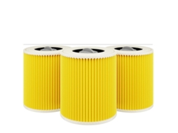 Conjunto de 3 Filtros Cartucho para Aspirador de Pó Kärcher Wd3 Premium BRILVIBERA