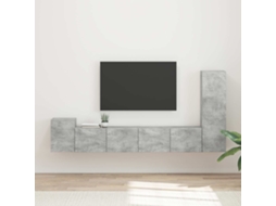 Vidaxl Conjunto De Móvel De Tv 3 Unid. Cinzento Derivados De Madeira