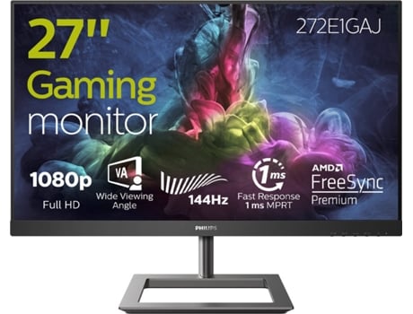Monitor Gaming PHILIPS 272E1GAJ (27'' - 1 ms - 144 Hz)