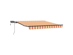 Toldo Retrátil Manual Amarelo e Laranja 350x250cm Tecido MAISON EXCLUSIVE
