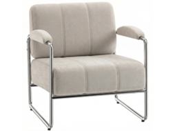 Poltronas e Cadeiras em Tecido Chenille Bege para Sala de Estar e Quarto SINI TECH STORE