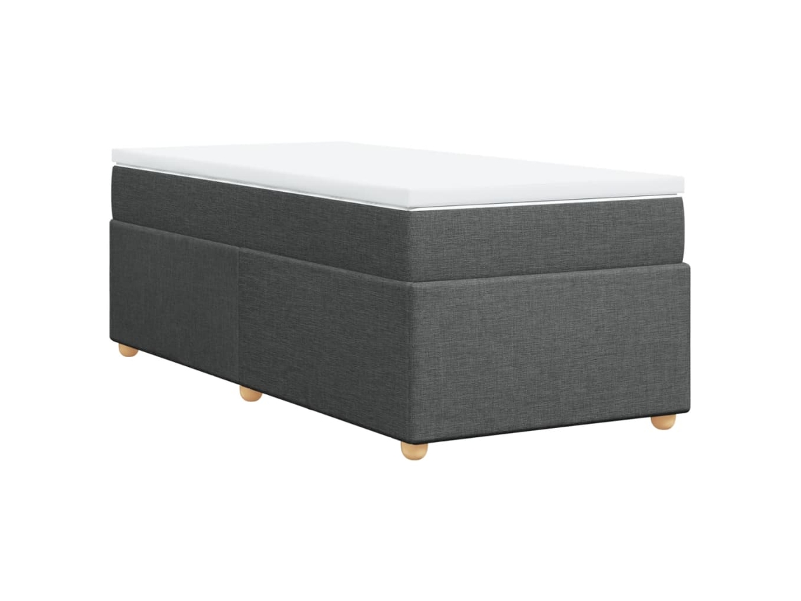 Cama com Molas/colchão 90x190 Cm Tecido Cinza escuro MAISON EXCLUSIVE